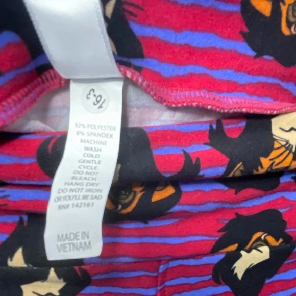 Lularoe Disney Lion King Scar Leggings Pants Size Tall And Curvy Villain Rare - Picture 4 of 5